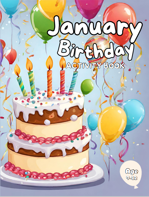 January Birthday: Activity Book For Kids