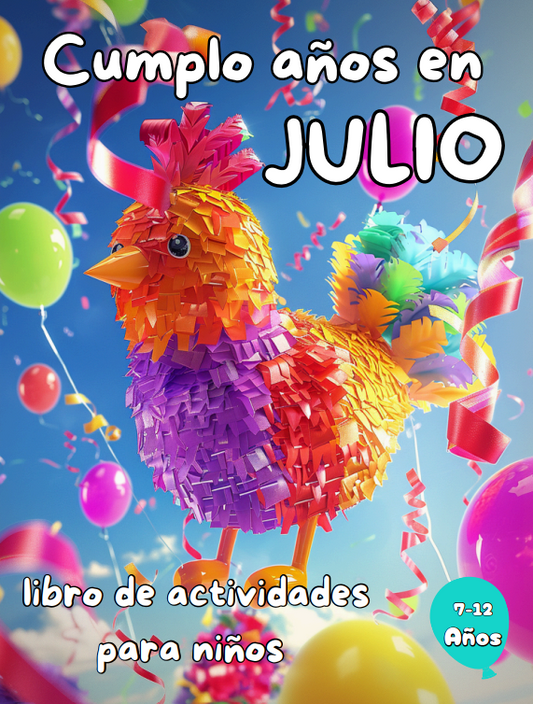 Cumplo Años en Julio: Libro de actividades para niños