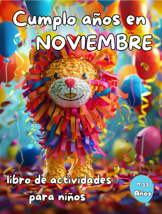 Cumplo Años en Noviembre: Libro de actividades para niños