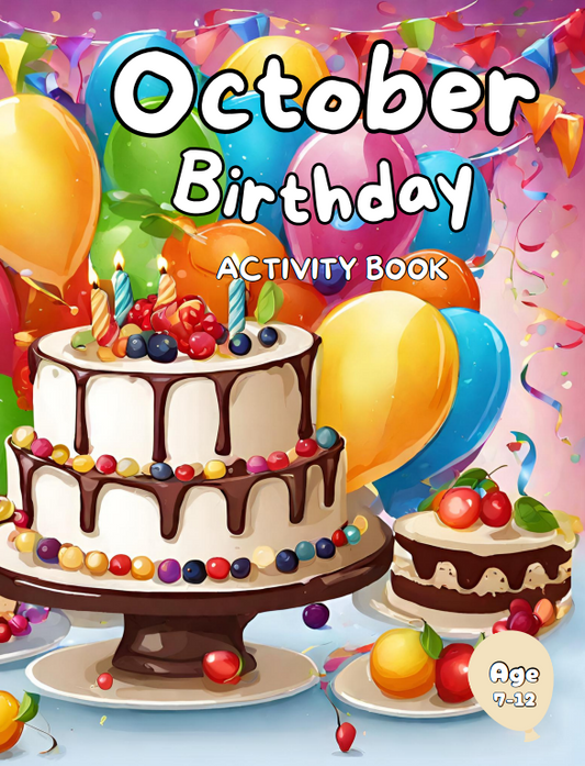 October Birthday: Activity Book For Kids