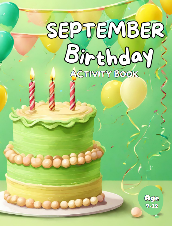 September Birthday: Activity Book For Kids